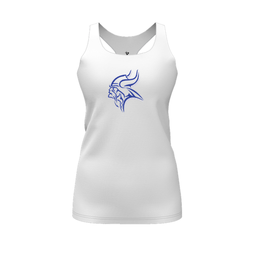 [FT0TRBWH-FYS-LOGO1] Decker Racerback Tank Top (Female Youth S, White, Logo 1)