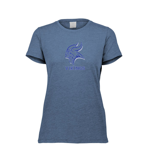 [FTSCUBNV-FAXS-LOGO3] Decker Women's Tri-Blend T-Shirt - Short Sleeve (Female Adult XS, Navy, Logo 3)