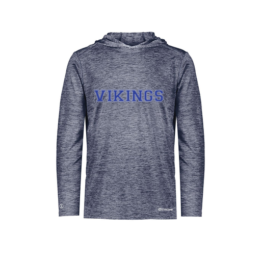 [FOLHCGNV-AS-LOGO2] Decker Men's Charge Hoodie (Adult S, Navy, Logo 2)