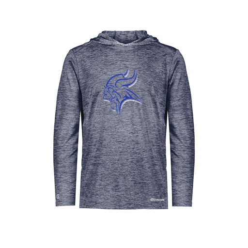 [FOLHCGNV-YS-LOGO1] Decker Youth Charge Hoodie (Youth S, Navy, Logo 1)