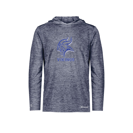 [FOLHCGNV-YS-LOGO3] Decker Youth Charge Hoodie (Youth S, Navy, Logo 3)