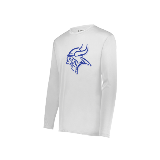 [222822.005.XS-LOGO1] Men's LS Smooth Sport Shirt (Adult XS, White, Logo 1)