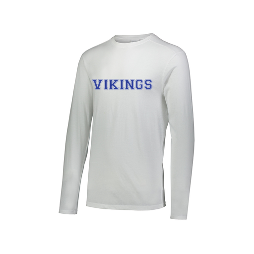 [FTLCUBWH-AXS-LOGO2] Decker Men's Tri-Blend T-Shirt - Long Sleeve (Adult XS, White, Logo 2)