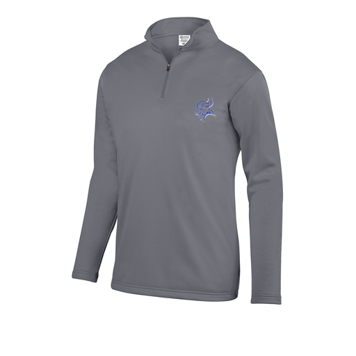[FOLQFFGY-AS-LOGO1] Decker Men's FlexFleece 1/4 Zip (Adult S, Gray, Logo 1)